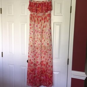 Multicolor pink maxi dress from Madison Boutique